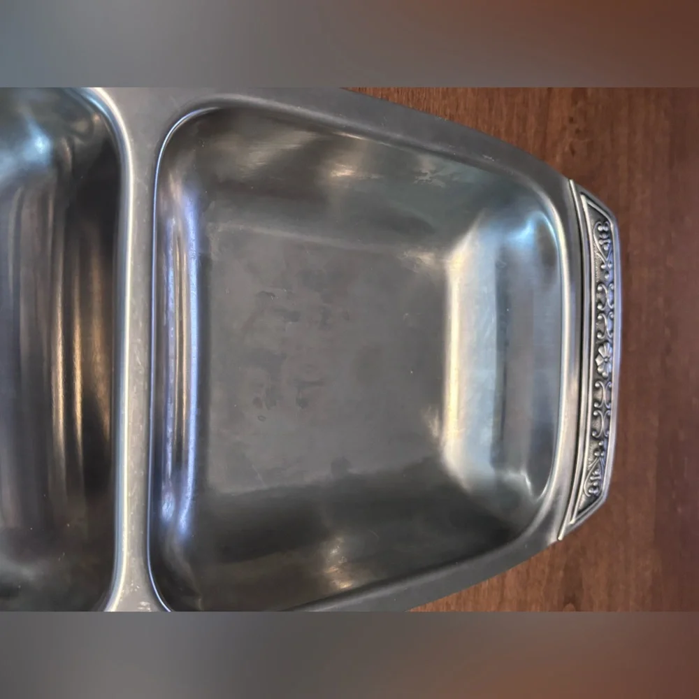 Cordova, 1969, Solid 18-8 Stainless Steel Double Serving Tray MCM